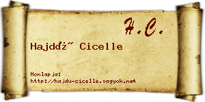 Hajdú Cicelle névjegykártya